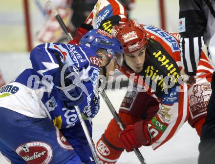 EBEL. Eishockey Bundesliga. EC KAC gegen EC VSV. Warren Norris,  (KAC), Roland Kaspitz (VSV). Klagenfurt, am 23.1.2009.
Foto: Kuess 

---
pressefotos, pressefotografie, kuess, qs, qspictures, sport, bild, bilder, bilddatenbank