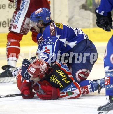 EBEL. Eishockey Bundesliga. EC KAC gegen EC VSV. Warren Norris, (KAC), Wolfgang Kromp  (VSV). Klagenfurt, am 23.1.2009.
Foto: Kuess 

---
pressefotos, pressefotografie, kuess, qs, qspictures, sport, bild, bilder, bilddatenbank