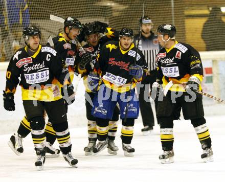 Eishockey CHL. 1. EHC Althofen gegen EC SV Spittal/Drau. Torjubel  (Spittal). Althofen, am 24.1.2009.
Foto: Kuess
---
pressefotos, pressefotografie, kuess, qs, qspictures, sport, bild, bilder, bilddatenbank