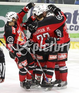 EBEL. Eishockey Bundesliga. EC Pasut VSV gegen HK Acroni Jesenice.  Torjubel  (Jesenice). Villach, am 27.1.2009.
Foto: Kuess 


---
pressefotos, pressefotografie, kuess, qs, qspictures, sport, bild, bilder, bilddatenbank