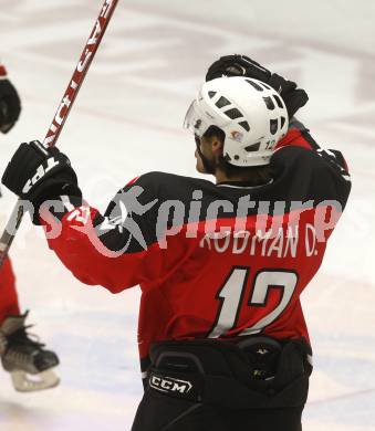 EBEL. Eishockey Bundesliga. EC Pasut VSV gegen HK Acroni Jesenice.  Torjubel David Rodman(Jesenice). Villach, am 27.1.2009.
Foto: Kuess 


---
pressefotos, pressefotografie, kuess, qs, qspictures, sport, bild, bilder, bilddatenbank