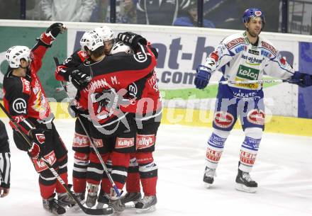 EBEL. Eishockey Bundesliga. EC Pasut VSV gegen HK Acroni Jesenice.  Torjubel Jesenice. Villach, am 27.1.2009.
Foto: Kuess 


---
pressefotos, pressefotografie, kuess, qs, qspictures, sport, bild, bilder, bilddatenbank