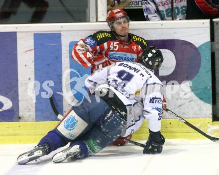 EBEL. Eishockey Bundesliga. EC KAC gegen Alba Volan SC Szekesfehervar.  David Schuller (KAC),  Ryan Bonni (Alba Volan). Klagenfurt, am 29.1.2009.
Foto: Kuess 

---
pressefotos, pressefotografie, kuess, qs, qspictures, sport, bild, bilder, bilddatenbank