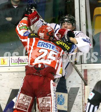 EBEL. Eishockey Bundesliga. EC KAC gegen Alba Volan SC Szekesfehervar. FUREY Kirk (KAC),  FODOR Szabolcs (Alba Volan). Klagenfurt, am 29.1.2009.
Foto: Kuess 

---
pressefotos, pressefotografie, kuess, qs, qspictures, sport, bild, bilder, bilddatenbank