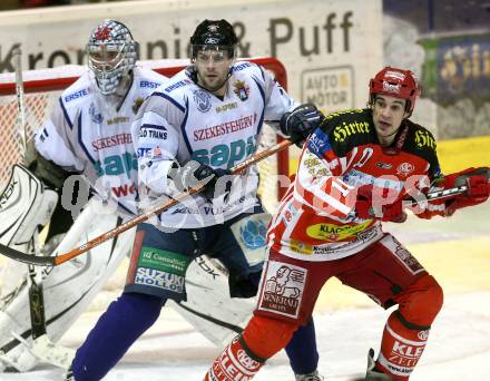 EBEL. Eishockey Bundesliga. EC KAC gegen Alba Volan SC Szekesfehervar.  NORRIS Warren (KAC), HETENYI Zoltan, (Alba Volan). Klagenfurt, am 29.1.2009.
Foto: Kuess 

---
pressefotos, pressefotografie, kuess, qs, qspictures, sport, bild, bilder, bilddatenbank