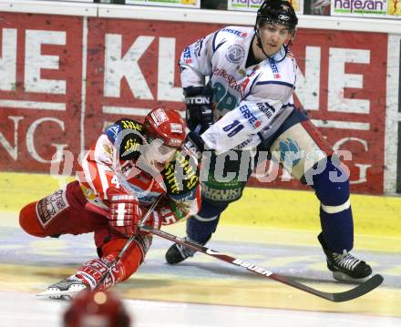 EBEL. Eishockey Bundesliga. EC KAC gegen Alba Volan SC Szekesfehervar.  David Schuller (KAC), Nathan Martz (Alba Volan). Klagenfurt, am 29.1.2009.
Foto: Kuess 

---
pressefotos, pressefotografie, kuess, qs, qspictures, sport, bild, bilder, bilddatenbank