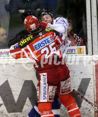 EBEL. Eishockey Bundesliga. EC KAC gegen Alba Volan SC Szekesfehervar.  FUREY Kirk (KAC),  FODOR Szabolcs (Alba Volan). Klagenfurt, am 29.1.2009.
Foto: Kuess 

---
pressefotos, pressefotografie, kuess, qs, qspictures, sport, bild, bilder, bilddatenbank