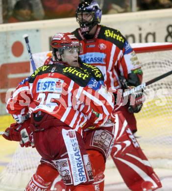 EBEL. Eishockey Bundesliga. EC KAC gegen Alba Volan SC Szekesfehervar.  FUREY Kirk, SCOTT Travis (KAC). Klagenfurt, am 29.1.2009.
Foto: Kuess 

---
pressefotos, pressefotografie, kuess, qs, qspictures, sport, bild, bilder, bilddatenbank