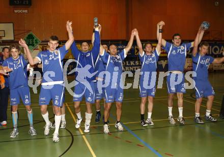 Handball Bundesliga. SC Ferlach gegen HCK 59. Jubel (Ferlach). Ferlach, 31.1.2009
Foto:  Kuess

---
pressefotos, pressefotografie, kuess, qs, qspictures, sport, bild, bilder, bilddatenbank