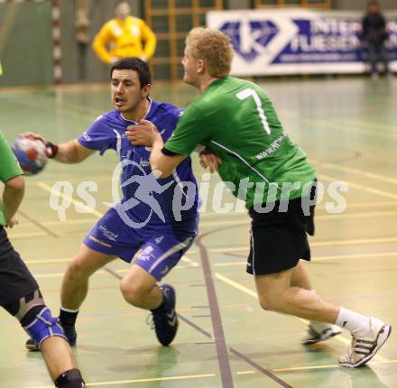 Handball Bundesliga. SC Ferlach gegen HCK 59.  SEBALJ Marin (Ferlach), Kandolf Thomas (HCK). Ferlach, 31.1.2009
Foto:  Kuess

---
pressefotos, pressefotografie, kuess, qs, qspictures, sport, bild, bilder, bilddatenbank