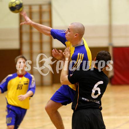 Handball Bundesliga. SVVW gegen HCK 59.  SKERLAK Gregor (SVVW), PIPPAN Benjamin (HCK). Klagenfurt, 7.2.2009
Foto:  Kuess

---
pressefotos, pressefotografie, kuess, qs, qspictures, sport, bild, bilder, bilddatenbank