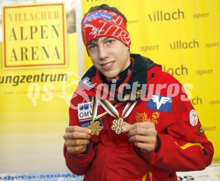 Schi nordisch. Schispringen. Juniorenweltmeister Lukas Mueller (AUT). Villach, am 8.2.2009.
Foto: Kuess
---
pressefotos, pressefotografie, kuess, qs, qspictures, sport, bild, bilder, bilddatenbank