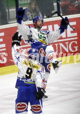 EBEL. Eishockey Bundesliga. EC Pasut VSV gegen EV VIENNA CAPITALS. Torjubel Justin Mapletoft (VSV). Villach, am 13.2.2009.
Foto: Kuess 


---
pressefotos, pressefotografie, kuess, qs, qspictures, sport, bild, bilder, bilddatenbank