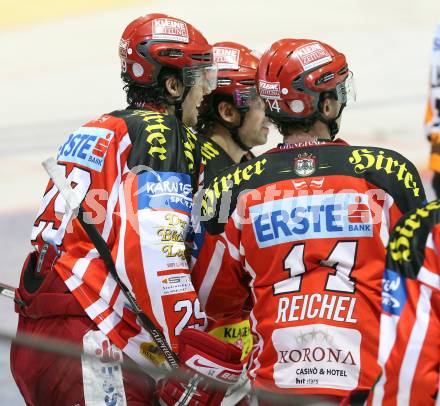 EBEL. Eishockey Bundesliga. KAC gegen EC Graz 99ers. Torjubel BRANDNER Christoph (KAC). Klagenfurt, am 13.2.2009.
Foto: Kuess 

---
pressefotos, pressefotografie, kuess, qs, qspictures, sport, bild, bilder, bilddatenbank