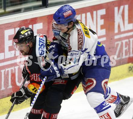 EBEL. Eishockey Bundesliga. EC Pasut VSV gegen EV VIENNA CAPITALS.  Stefan Bacher, (VSV), Trevor Gallant (Vienna). Villach, am 13.2.2009.
Foto: Kuess 


---
pressefotos, pressefotografie, kuess, qs, qspictures, sport, bild, bilder, bilddatenbank