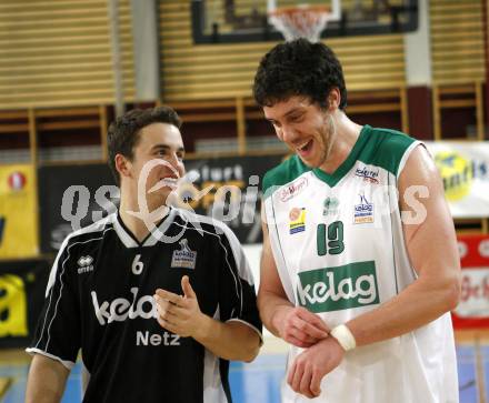 Basketball Bundesliga. Woerthersee Piraten gegen Kapfenberg Bulls. Erik Rhinehart, Marco Breithuber (Piraten). Klagenfurt, 12.2.2009
Foto: Kuess 

---
pressefotos, pressefotografie, kuess, qs, qspictures, sport, bild, bilder, bilddatenbank