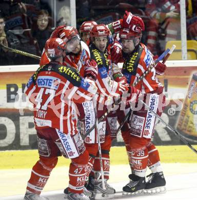 EBEL. Eishockey Bundesliga. KAC gegen HC TWK Innsbruck, Die Haie.  Torjubel KAC. Klagenfurt, am 17.2.2009.
Foto: Kuess 

---
pressefotos, pressefotografie, kuess, qs, qspictures, sport, bild, bilder, bilddatenbank