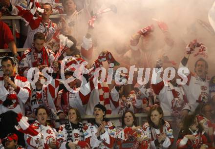 EBEL. Eishockey Bundesliga. KAC gegen HC TWK Innsbruck, Die Haie.  KAC Fans. Klagenfurt, am 17.2.2009.
Foto: Kuess 

---
pressefotos, pressefotografie, kuess, qs, qspictures, sport, bild, bilder, bilddatenbank