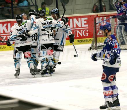 EBEL. Eishockey Bundesliga. EC Pasut VSV gegen EHC LIWEST Linz.  Jubel (Linz). Villach, am 17.2.2009.
Foto: Kuess 


---
pressefotos, pressefotografie, kuess, qs, qspictures, sport, bild, bilder, bilddatenbank