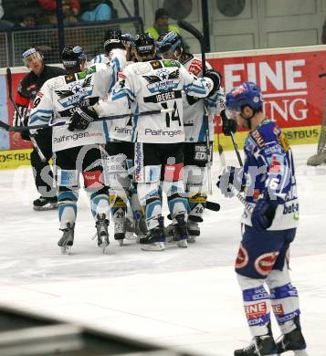 EBEL. Eishockey Bundesliga. EC Pasut VSV gegen EHC LIWEST Linz.  Jubel (Linz). Villach, am 17.2.2009.
Foto: Kuess 


---
pressefotos, pressefotografie, kuess, qs, qspictures, sport, bild, bilder, bilddatenbank