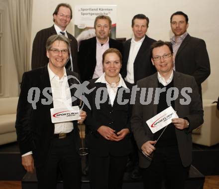 Sportland Kaernten Sportgespraeche.  Diethardt Theuermann, Marijan Velik, Karl Schnabl, Christian Mayer, Peter Kaiser, Birgit Morelli, Norbert Darabos. Klagenfurt, am 19.2.2009.
Foto: Kuess
---
pressefotos, pressefotografie, kuess, qs, qspictures, sport, bild, bilder, bilddatenbank