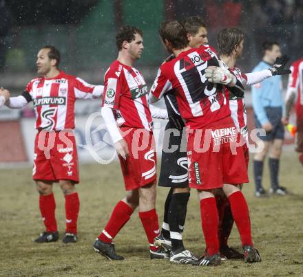 Fussball. Tipp3-Bundesliga.  KSV Superfund gegen SK Austria Kelag Kaernten. Jubel Kapfenberg. Kapfenberg, 21.2.2009.
Copyright Agentur Diener/Kuess
Marktgasse 3-7/4/5/21
A-1090 Wien Austria
Telefax +43 1 955 32 35
Mobil +43 676 629 98 51
Bank Austria
Bank Nr. 12000
Account Nr. 00712 223 783
e-mail: agentur@diener.at
Datenbank: www.diener.at
ImageArchivist Demo
---
pressefotos, pressefotografie, kuess, qs, qspictures, sport, bild, bilder, bilddatenbank