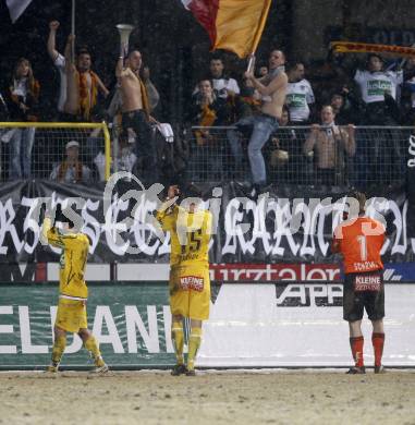 Fussball. Tipp3-Bundesliga. SK Austria Kelag Kaernten  gegen KSV Superfund. Austria Kaernten, Fans. Kapfenberg, 21.2.2009. 
Foto: Kuess

---
pressefotos, pressefotografie, kuess, qs, qspictures, sport, bild, bilder, bilddatenbank