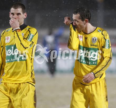 Fussball. Tipp3-Bundesliga. SK Austria Kelag Kaernten  gegen KSV Superfund. Oliver Pusztai, Christian Prawda (Austria Kaernten). Kapfenberg, 21.2.2009. 
Foto: Kuess

---
pressefotos, pressefotografie, kuess, qs, qspictures, sport, bild, bilder, bilddatenbank