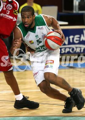 Basketball Bundesliga. Woerthersee Piraten gegen WBCKraftwerk Wels. Timothy Burnette (Piraten).  Klagenfurt, 21.2.2009.
Foto: Kuess

---
pressefotos, pressefotografie, kuess, qs, qspictures, sport, bild, bilder, bilddatenbank