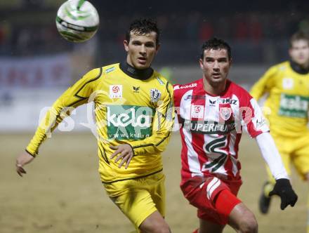 Fussball. Tipp3-Bundesliga. SK Austria Kelag Kaernten  gegen KSV Superfund. Haris Bukva, (Austria Kaernten),  Robert Schellander (KSV). Kapfenberg, 21.2.2009. 
Foto: Kuess

---
pressefotos, pressefotografie, kuess, qs, qspictures, sport, bild, bilder, bilddatenbank