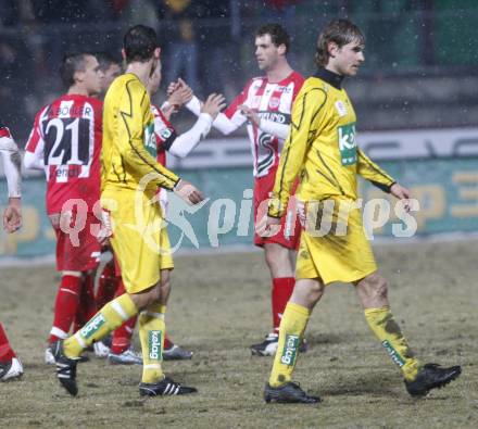 Fussball. Tipp3-Bundesliga. SK Austria Kelag Kaernten  gegen KSV Superfund. Jubel Kapfenberg (KSV). Kapfenberg, 21.2.2009. 
Foto: Kuess

---
pressefotos, pressefotografie, kuess, qs, qspictures, sport, bild, bilder, bilddatenbank