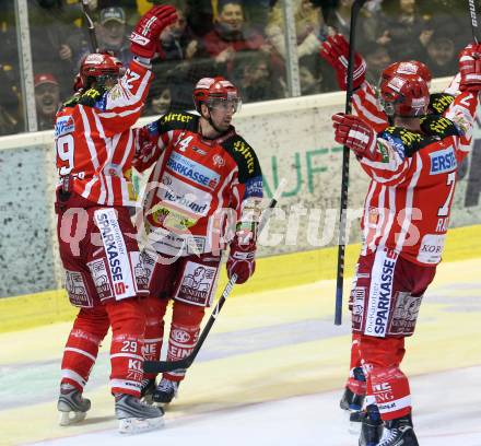 EBEL. Eishockey Bundesliga. KAC gegen HC TWK Innsbruck. Torjubel  (KAC). Klagenfurt, am 22.2.2009.
Foto: Kuess 

---
pressefotos, pressefotografie, kuess, qs, qspictures, sport, bild, bilder, bilddatenbank