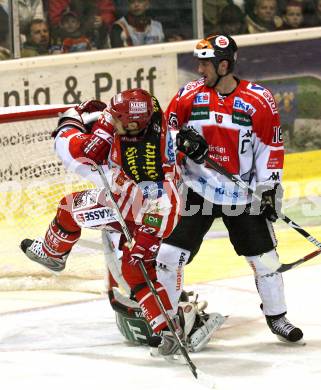 EBEL. Eishockey Bundesliga. KAC gegen HC TWK Innsbruck.  NORRIS Warren (KAC), KOTYK Seamus, MURRAY Rem (Innsbruck). Klagenfurt, am 22.2.2009.
Foto: Kuess 

---
pressefotos, pressefotografie, kuess, qs, qspictures, sport, bild, bilder, bilddatenbank