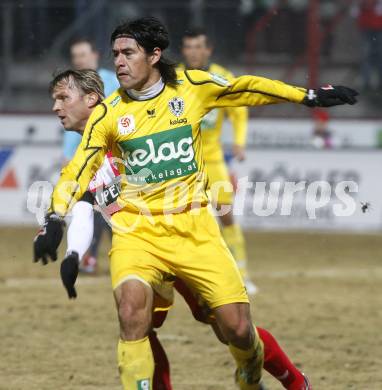 Fussball. Tipp3-Bundesliga. SK Austria Kelag Kaernten  gegen KSV Superfund. Carlos Chaile (Austria Kaernten). Kapfenberg, 21.2.2009. 
Foto: Kuess

---
pressefotos, pressefotografie, kuess, qs, qspictures, sport, bild, bilder, bilddatenbank