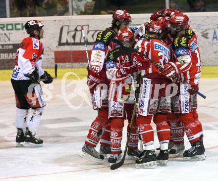 EBEL. Eishockey Bundesliga. KAC gegen HC TWK Innsbruck. Jubel (KAC). Klagenfurt, am 22.2.2009.
Foto: Kuess 

---
pressefotos, pressefotografie, kuess, qs, qspictures, sport, bild, bilder, bilddatenbank