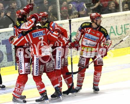 EBEL. Eishockey Bundesliga. KAC gegen HC TWK Innsbruck.  Torjubel (KAC). Klagenfurt, am 22.2.2009.
Foto: Kuess 

---
pressefotos, pressefotografie, kuess, qs, qspictures, sport, bild, bilder, bilddatenbank