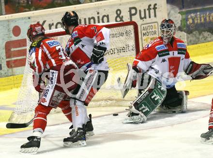 EBEL. Eishockey Bundesliga. KAC gegen HC TWK Innsbruck. Shantz Jeff (KAC), Rich BRENNAN, Seamus KOTYK (Innsbruck). Klagenfurt, am 22.2.2009.
Foto: Kuess 

---
pressefotos, pressefotografie, kuess, qs, qspictures, sport, bild, bilder, bilddatenbank
