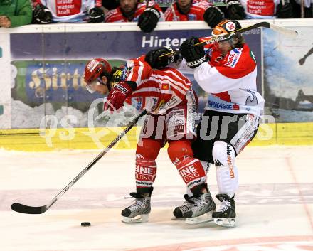EBEL. Eishockey Bundesliga. KAC gegen HC TWK Innsbruck.  Harand Chris (KAC), Harald OFNER (Innsbruck). Klagenfurt, am 22.2.2009.
Foto: Kuess 

---
pressefotos, pressefotografie, kuess, qs, qspictures, sport, bild, bilder, bilddatenbank