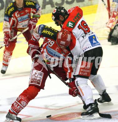 EBEL. Eishockey Bundesliga. KAC gegen HC TWK Innsbruck. Brandner Christoph (KAC), Rem MURRAY (Innsbruck). Klagenfurt, am 22.2.2009.
Foto: Kuess 

---
pressefotos, pressefotografie, kuess, qs, qspictures, sport, bild, bilder, bilddatenbank