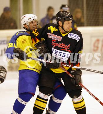 Eishockey. CHL. Althofen gegen Spittal. Kales Stefan (Althofen), Koell Michael (Spittal). Althofen, 25.2.2009.
Foto: Kuess
---
pressefotos, pressefotografie, kuess, qs, qspictures, sport, bild, bilder, bilddatenbank