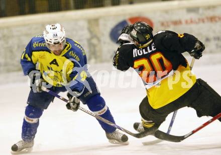 Eishockey. CHL. Althofen gegen Spittal. Klemen Markus (Althofen), Mueller Thomas (Spittal). Althofen, 25.2.2009.
Foto: Kuess
---
pressefotos, pressefotografie, kuess, qs, qspictures, sport, bild, bilder, bilddatenbank