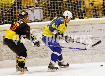 Eishockey. CHL. Althofen gegen Spittal.  Rosic Peter (Althofen), Mueller Thomas (Spittal). Althofen, 25.2.2009.
Foto: Kuess
---
pressefotos, pressefotografie, kuess, qs, qspictures, sport, bild, bilder, bilddatenbank