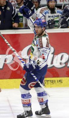 EBEL. Eishockey Bundesliga. EC Pasut VSV gegen EHC LIWEST Linz. Torjubel Dan Cavanaugh (VSV). Villach, am 26.2.2009.
Foto: Kuess 


---
pressefotos, pressefotografie, kuess, qs, qspictures, sport, bild, bilder, bilddatenbank