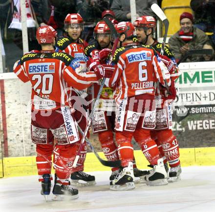 EBEL. Eishockey Bundesliga. KAC gegen HC TWK Innsbruck. Torjubel KAC. Klagenfurt, am 26.2.2009.
Foto: Kuess 

---
pressefotos, pressefotografie, kuess, qs, qspictures, sport, bild, bilder, bilddatenbank