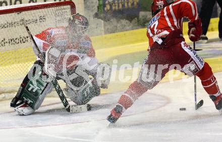 EBEL. Eishockey Bundesliga. KAC gegen HC TWK Innsbruck. HAGER Gregor (KAC), KOTYK Seamus (Innsbruck). Klagenfurt, am 26.2.2009.
Foto: Kuess 

---
pressefotos, pressefotografie, kuess, qs, qspictures, sport, bild, bilder, bilddatenbank