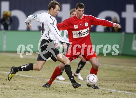 Fussball. Tipp3-Bundesliga. SK Austria Kelag Kaernten  gegen SV Mattersburg. Manuel Ortlechner (Austria Kaernten). Klagenfurt, 28.2.2009. 
Foto: Kuess

---
pressefotos, pressefotografie, kuess, qs, qspictures, sport, bild, bilder, bilddatenbank