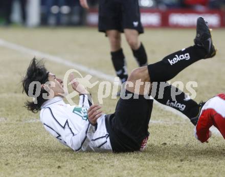 Fussball. Tipp3-Bundesliga. SK Austria Kelag Kaernten  gegen SV Mattersburg. Carlos Chaile  (Austria Kaernten). Klagenfurt, 28.2.2009. 
Foto: Kuess

---
pressefotos, pressefotografie, kuess, qs, qspictures, sport, bild, bilder, bilddatenbank