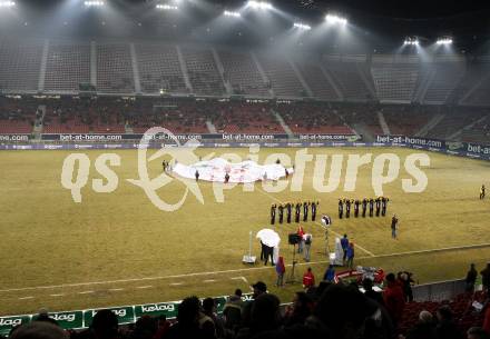 Fussball. Tipp3-Bundesliga. SK Austria Kelag Kaernten  gegen RB Salzburg. Hypo Alpe Adria Arena. Bundesliga Logo. Klagenfurt, 4.3..2009. 
Foto: Kuess

---
pressefotos, pressefotografie, kuess, qs, qspictures, sport, bild, bilder, bilddatenbank