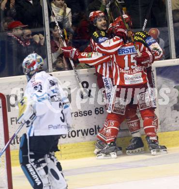 EBEL. Eishockey Bundesliga. KAC gegen EHC LIWEST Linz. Torjubel KAC. Klagenfurt, am 5.3.2009.
Foto: Kuess 

---
pressefotos, pressefotografie, kuess, qs, qspictures, sport, bild, bilder, bilddatenbank