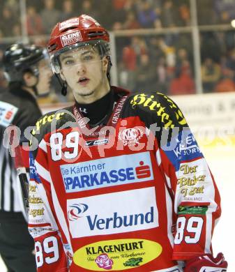 EBEL. Eishockey Bundesliga. KAC gegen EHC LIWEST Linz. Raphael Herburger (KAC). Klagenfurt, am 5.3.2009.
Foto: Kuess 

---
pressefotos, pressefotografie, kuess, qs, qspictures, sport, bild, bilder, bilddatenbank